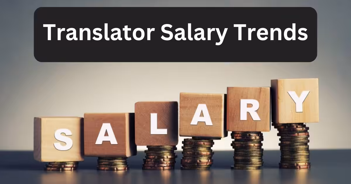 "Graph showing salary trends for translators, emphasizing the growth of niche language services and AI impacts."