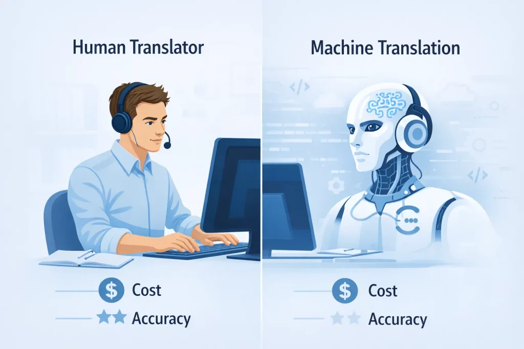 Human vs. Machine Website Translation: Cost vs. Accuracy
