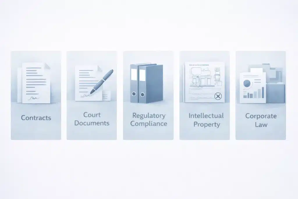 Types of Legal Translation: Contracts, Court Documents, Compliance, IP, and More 1 What Are the Main Types of Legal Translation