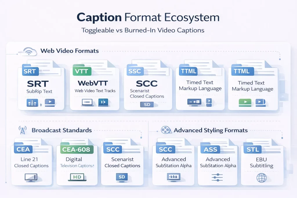 Caption Format Ecosystem
