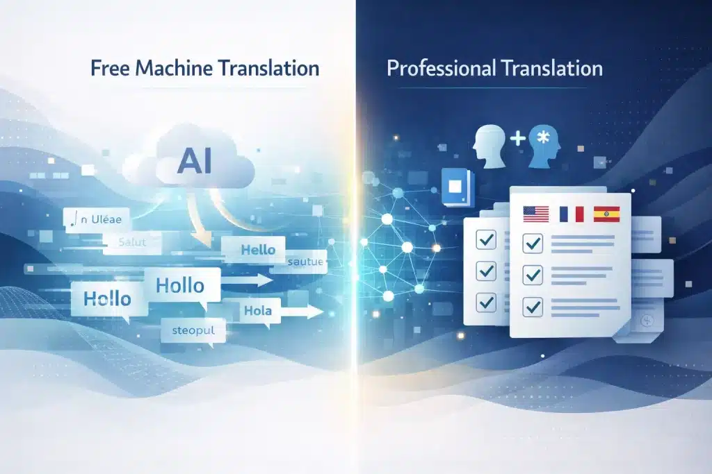 Best Translation Websites (2026): Free vs Professional Guide 1 Free vs professional translation comparison