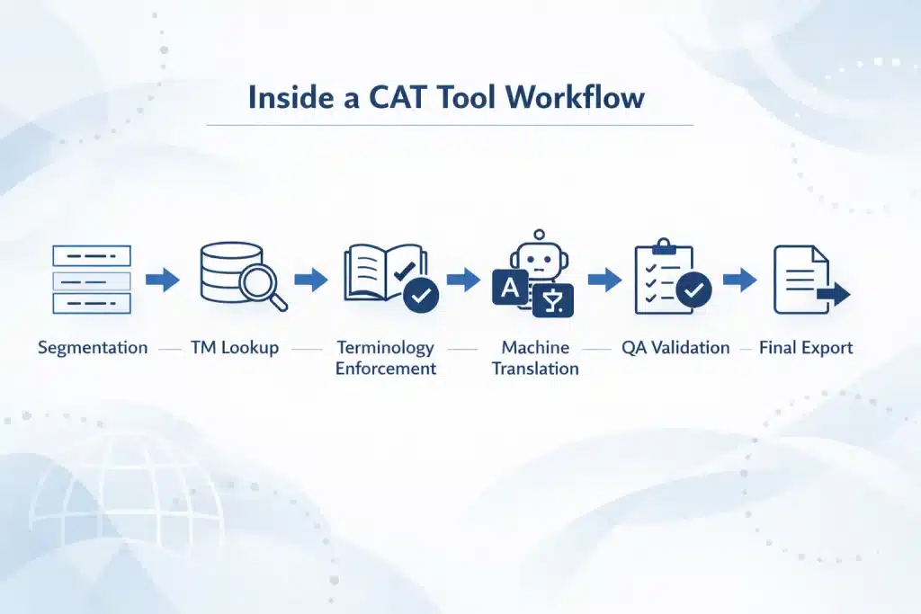 Inside a CAT tool workflow