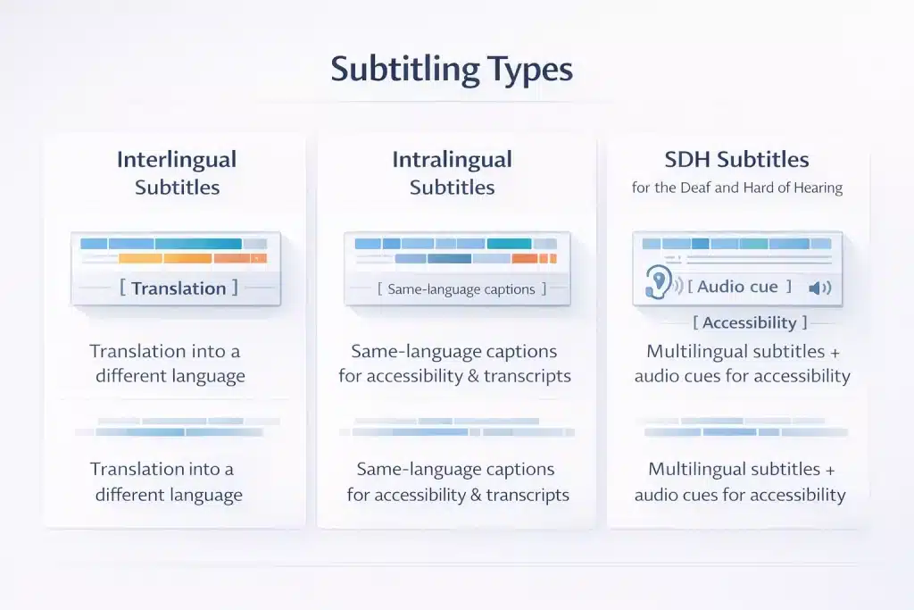 Subtitling Types