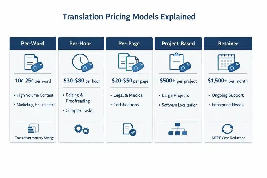 Translation pricing models overview