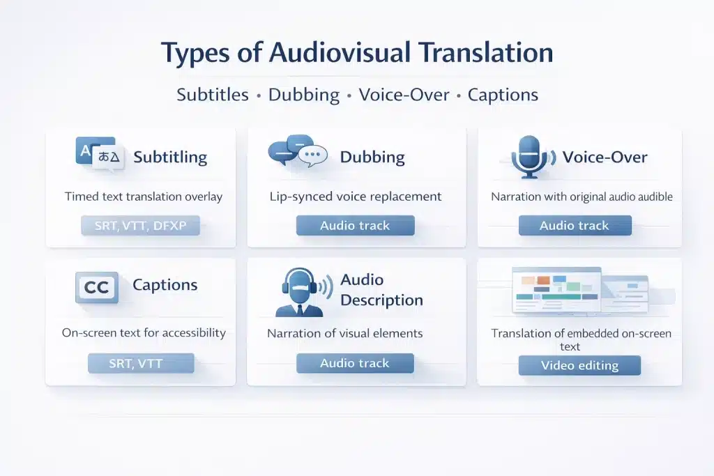 Types of Audiovisual Translation