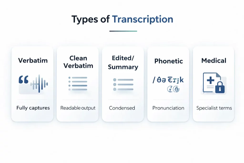 What is Transcribing? Everything You Need to Know (Uses and Methods Explained) 2 Types of Transcription
