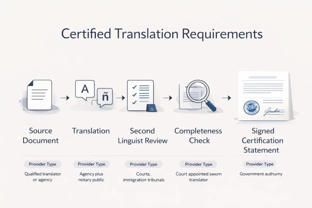 What a Certified Translation Must Includ
