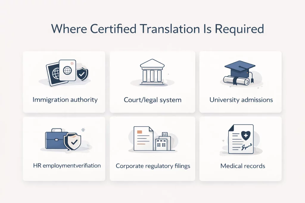 Where Certified Translation Is Required