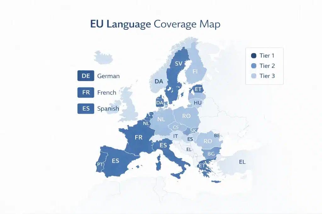 EU Language Coverage Map